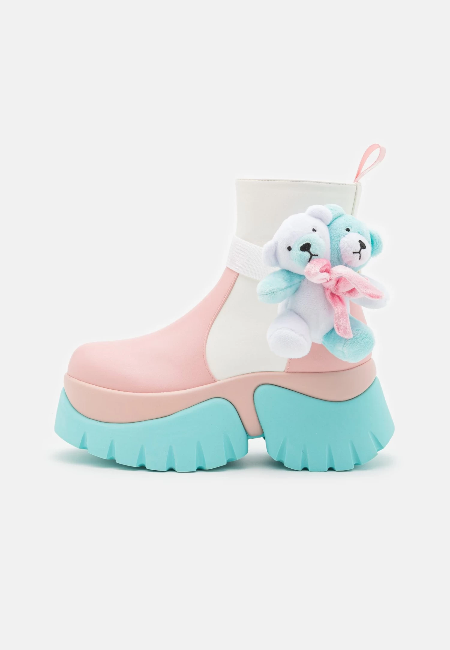 KOI FOOTWEAR Melanie Martinez Sweet Teddy Bear Platform Boots - Korte Laarzen - Blue/Pink/White 2 KOI FOOTWEAR Melanie Martinez Sweet Teddy Bear Platform Boots - Korte Laarzen - Blue/Pink/White - Afbeelding 2