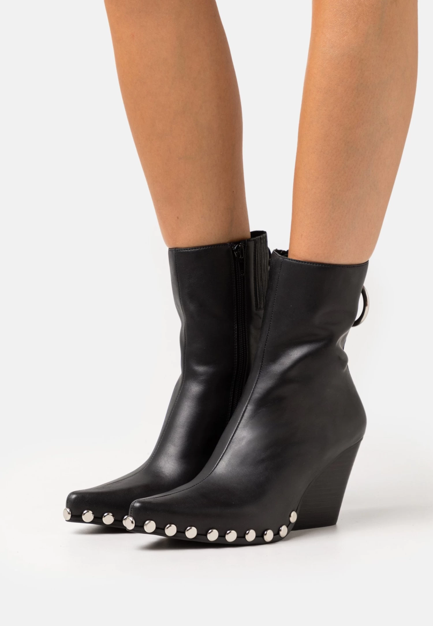 Jeffrey Campbell Walton - Cowboy-/Bikerlaarsjes - Black 1 Jeffrey Campbell Walton - Cowboy-/Bikerlaarsjes - Black
