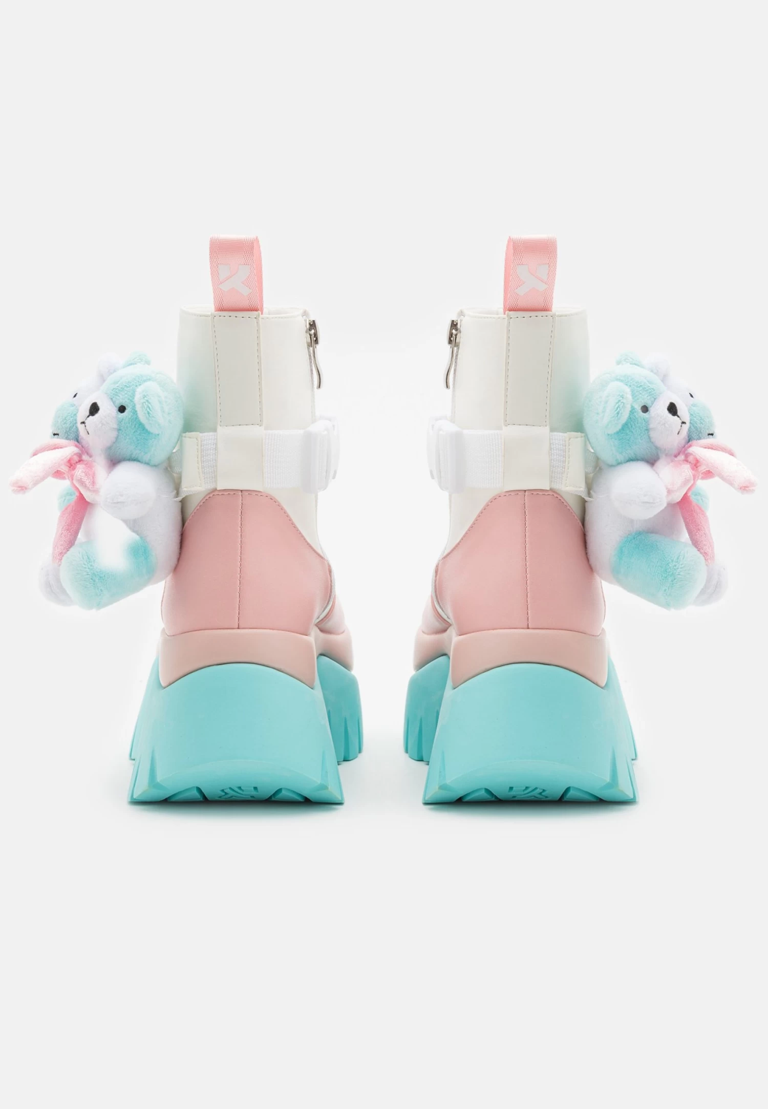 KOI FOOTWEAR Melanie Martinez Sweet Teddy Bear Platform Boots - Korte Laarzen - Blue/Pink/White 4 KOI FOOTWEAR Melanie Martinez Sweet Teddy Bear Platform Boots - Korte Laarzen - Blue/Pink/White - Afbeelding 4