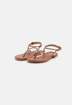 Anna Field Teensandalen - Cognac/Gold -Mode Dameskleding Winkel 8e1d6ac5d8ec478886ba5afccecbc513
