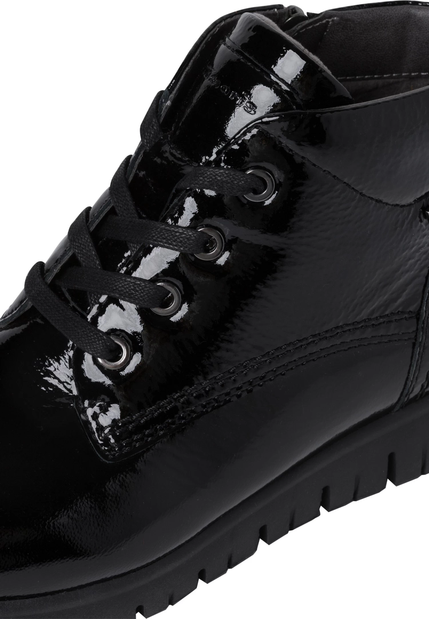 Tamaris Comfort - Enkellaarsjes Met Plateauzool - Black Patent 6 Tamaris Comfort - Enkellaarsjes Met Plateauzool - Black Patent - Afbeelding 6