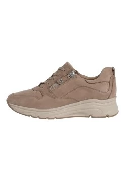 Tamaris Pure Relax - Sneakers Laag - Taupe Nubuc