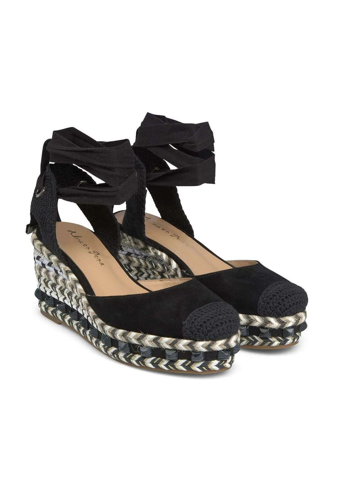 Alma En Pena Bardon - Veterpumps - Black 2 Alma En Pena Bardon - Veterpumps - Black - Afbeelding 2